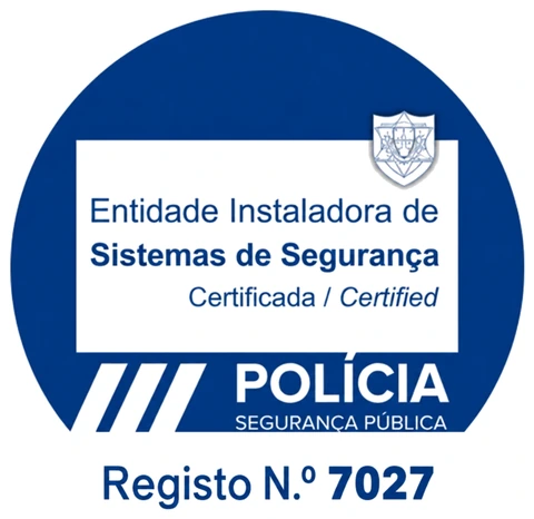 Selo da PSP: entidade instaladora de sistemas de segurança, registo n.º 7027